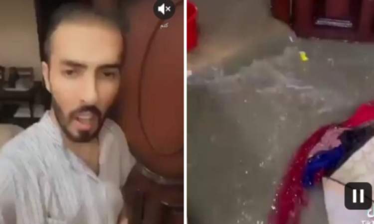 اعتقال اماراتي صرح ان السيول لعنة بسبب بيع فلسطين .. فيديو