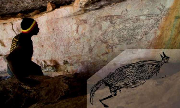 تعرف على أقدم قطعة فنية صخرية لحيوان الكنغر