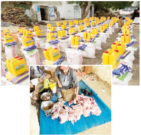 مؤسسة "الشهداء" توزع 1500 سلة غذائية لأسر الشهداء بصعدة
