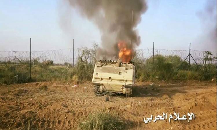 تدمير مدرعة للجيش السعودي في الخوبة ( فيديو)