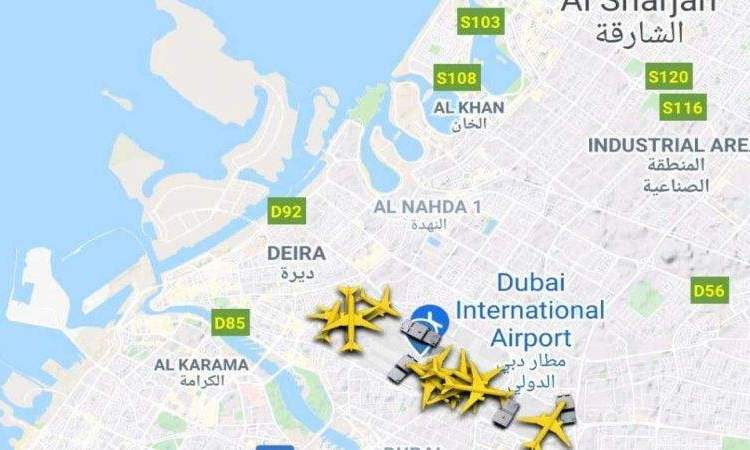 توقف حركة الطيران في مطارات أبوظبي ودبي