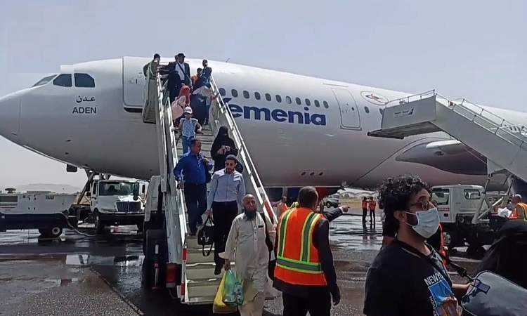 وصول 286 راكباً مطار صنعاء الدولي قادمين من الأردن