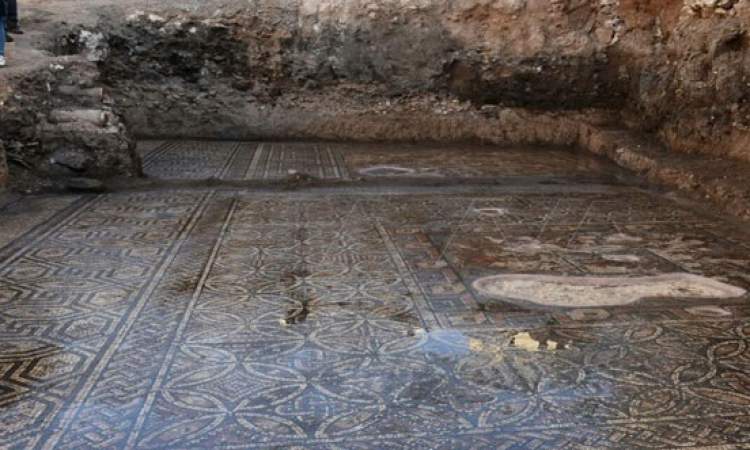 اكتشاف لوحة فسيفساء أثرية نادرة في مدينة الرستن السورية