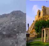 تعرض قلعة غازي عنتاب التاريخية للدمار جراء الزلزال 