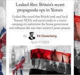 مجلة أجنبية تكشف ملفات سرية عن عمل المخابرات البريطانية لتقويض حكومة صنعاء