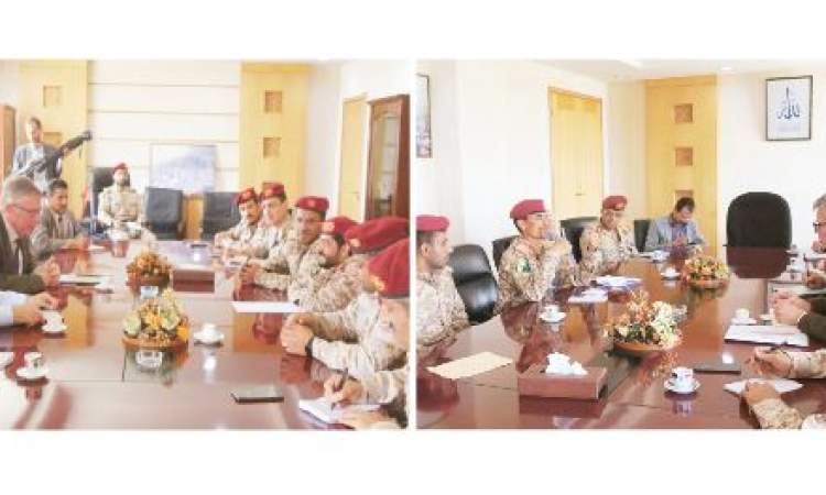 خلال لقائهما المستشار العسكري للممثل الأممي الخاص إلى اليمن