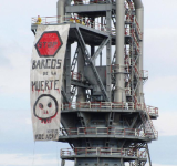 احتجاجات في ميناء ساغونتو الإسباني تطالب بوقف سفن الموت