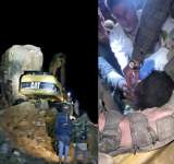 وفاة سائق بوكلين بسقوط صخرة كبيرة بمدينة الرجم بالمحويت