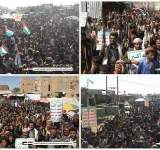 مسيرتان في الجوف تضامناً مع الشعب الفلسطيني ودعما للمقاومة