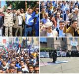 جامعة العلوم والتكنولوجيا تنظم مسيرة غاضبة جابت شوارع العاصمة للتنديد بجرائم الصهاينة في قطاع غزة