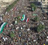خروج مليوني دعما لغزة وتاييدا للرد اليمني ضد الاجرام الصهيوني
