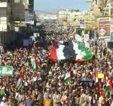 اربع مسيرات حاشدة في محافظة صعدة دعما لفلسطين