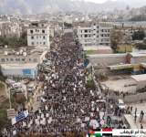 مسيرة حاشدة في إب تؤكد مواصلة نصرة فلسطين ومواجهة العدوان 