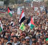 حشد مهيب في مسيرة "اليمن وفلسطين خندق واحد" بمحافظة تعز