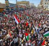 تظاهر الالاف في مدينة تعز تضامنا مع غز