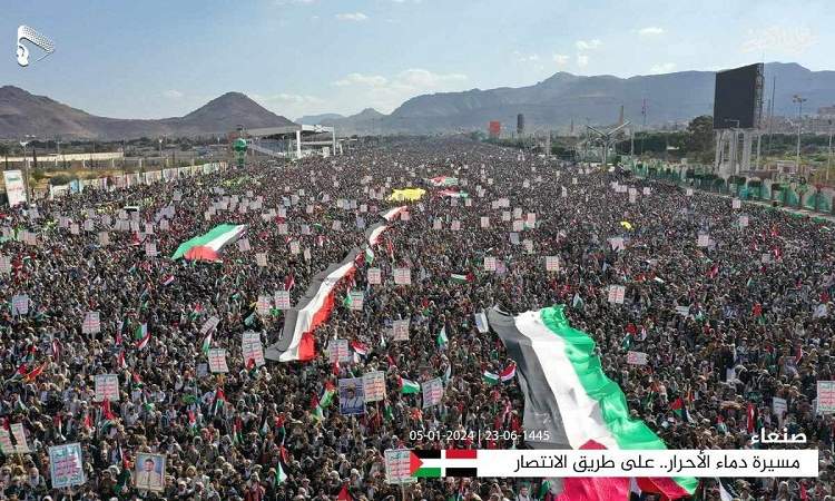 قائد الثورة يدعو أبناء الشعب اليمني للخروج المليوني غدا دعما لفلسطين