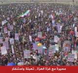 مسيرات كبرى في أكثر من  22 ساحة بمحافظة صعدة مع غزة العزة 